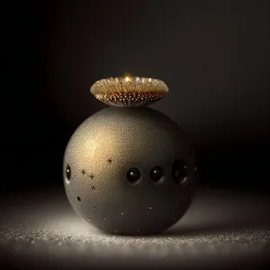 Shiny Sphere Saltshaker Decoration with Light