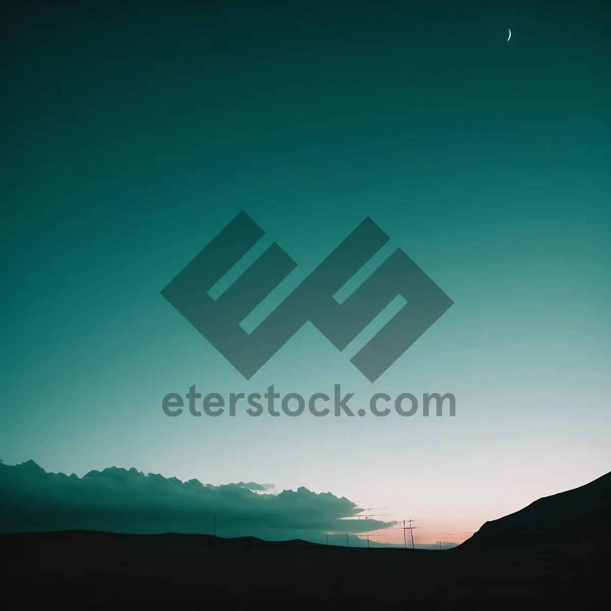 Picture of Majestic Sunset Over Mountain Landscape
