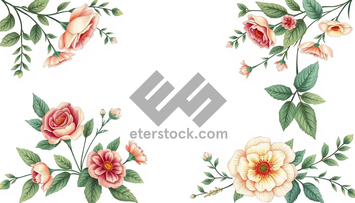 Picture of Floral Retro Summer Wallpaper Design - Creative and Ornate