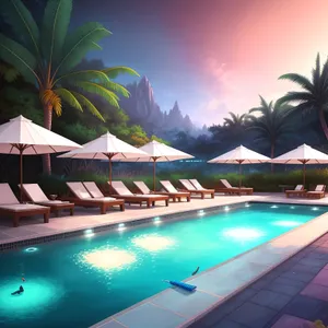 Tropical Beach Paradise at Luxury Resort