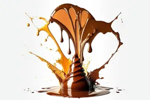 Artistic Design with Chocolate Syrup Drizzle