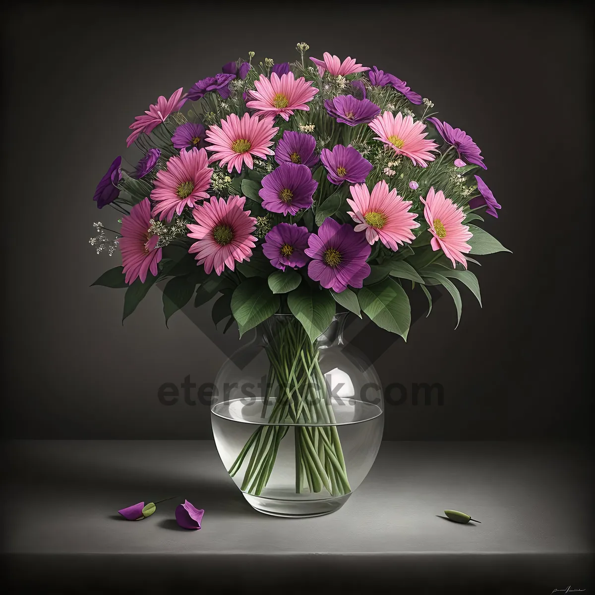 Picture of Colorful Spring Bouquet with Pink Flowers