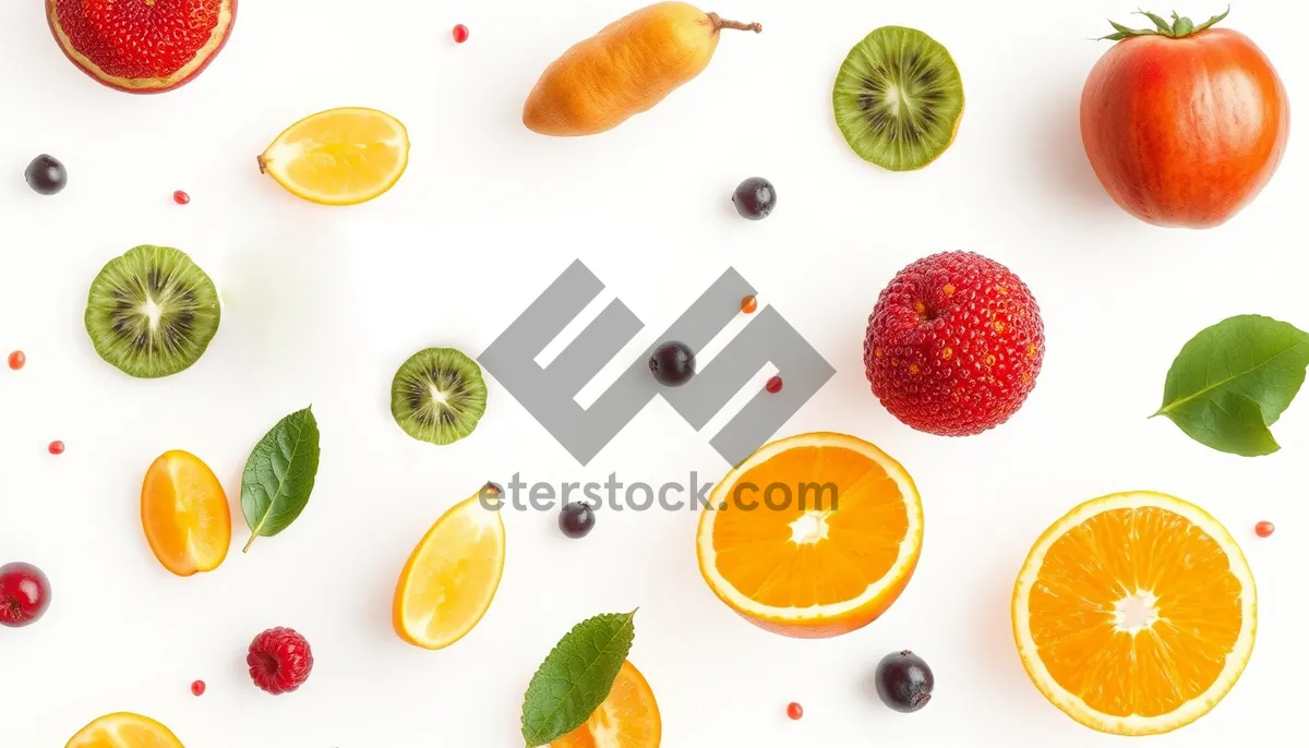 Picture of Orange and Yellow Fruit Wallpaper Design