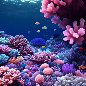 Colorful Marine Life in Exotic Coral Reef