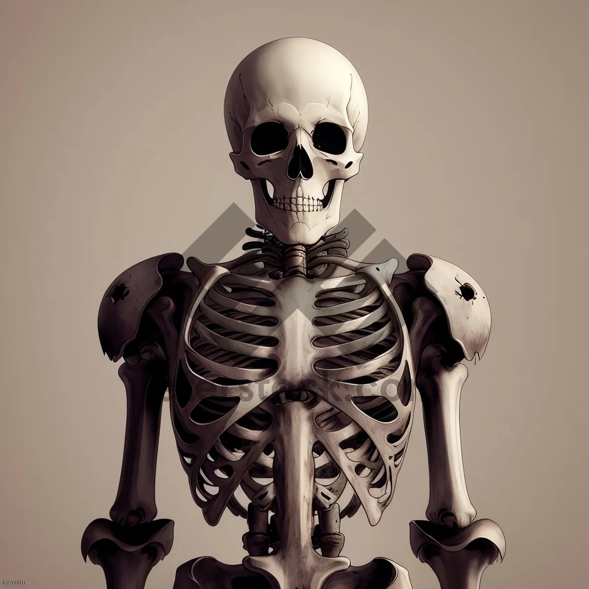 Picture of Spooky Skeleton Pose: Anatomy of Fear