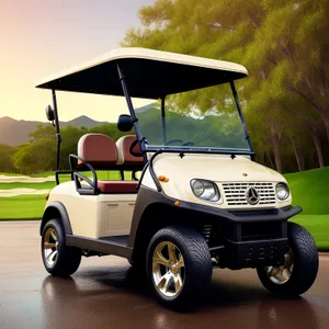 Luxury Golf Equipment Speeding on Wheels