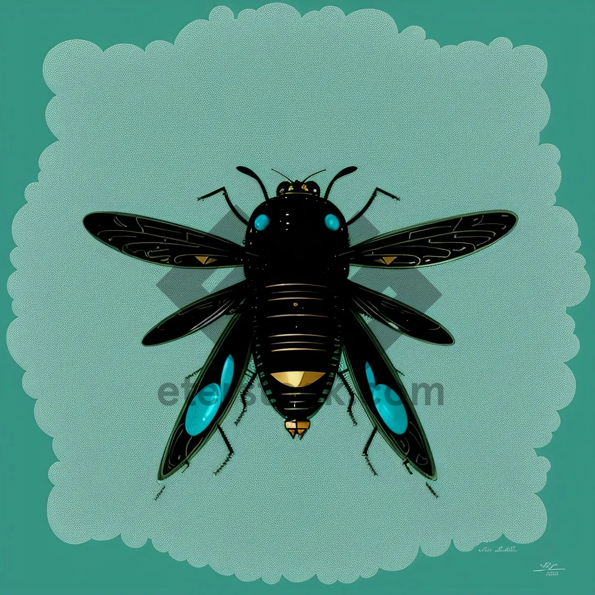 Picture of Black Antenna Fly: Close-up Wildlife Insect