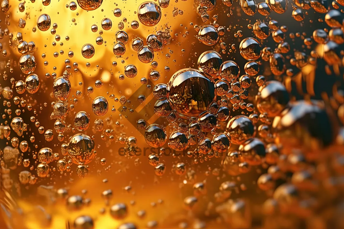 Picture of Close-up of shiny glass with water droplets.