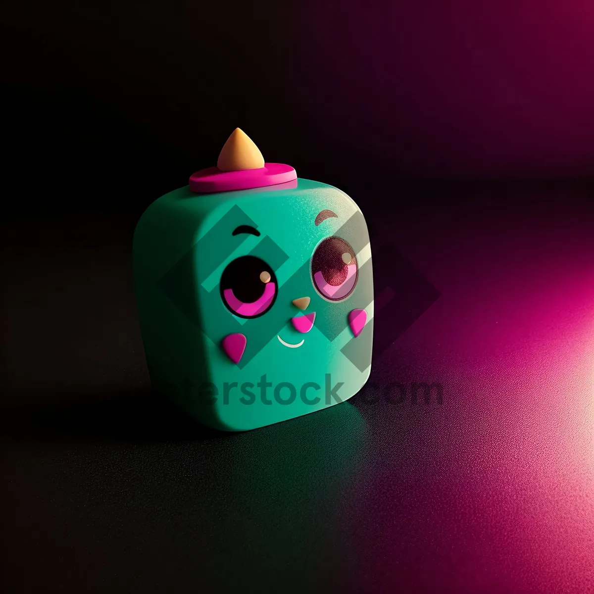 Picture of Pink Piggy Bank with Candle