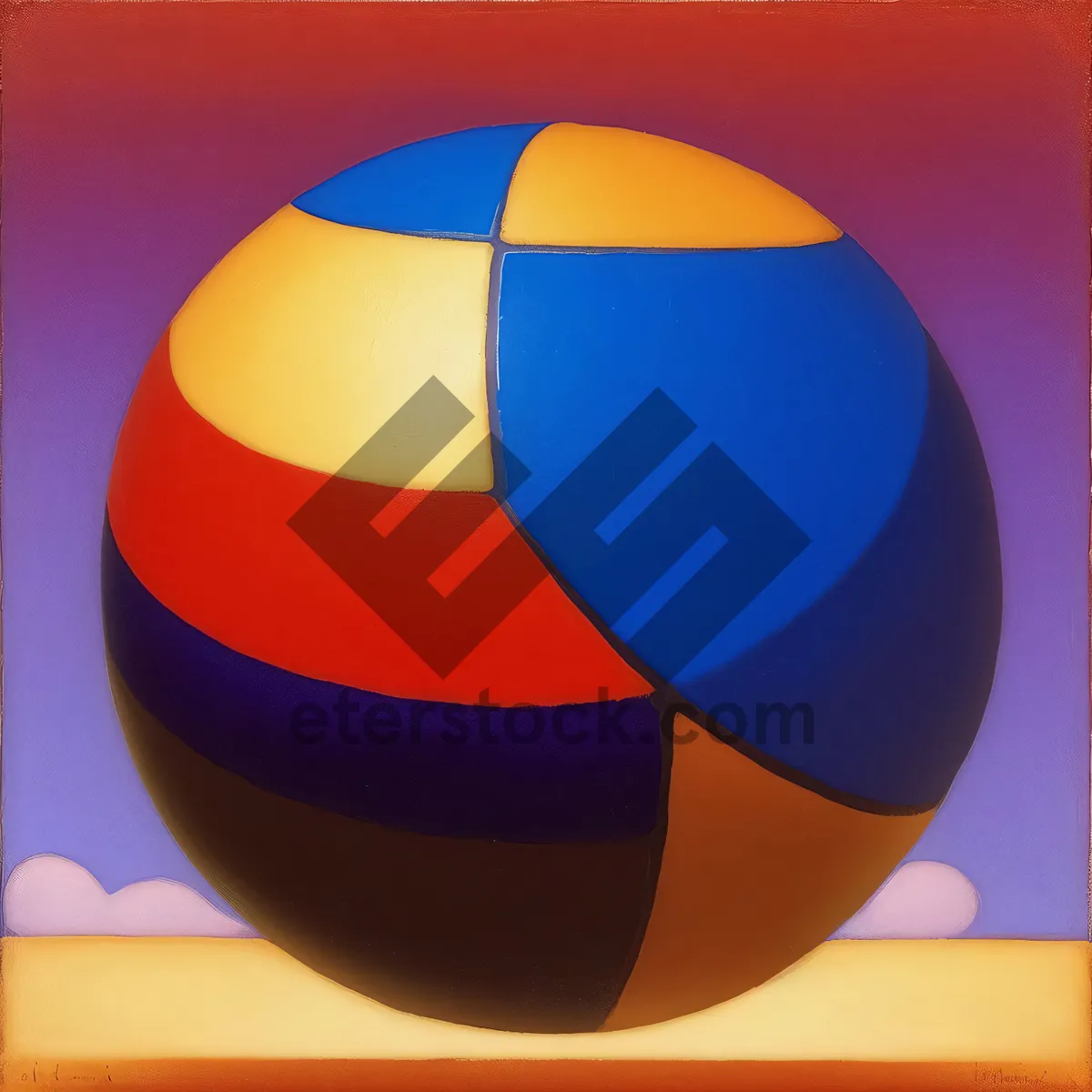 Picture of World Cup Soccer Ball in National Flag Design