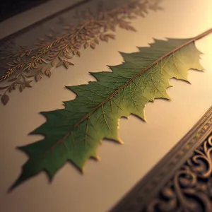 Quill Bookmark: Pen and Leaf Writing