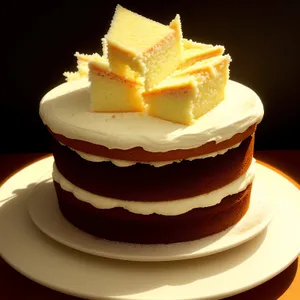 Sweet Chocolate Cake with Fresh Fruit and Cream