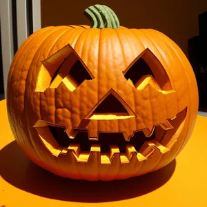Spooky Smiling Jack-o'-Lantern for Autumn Celebration