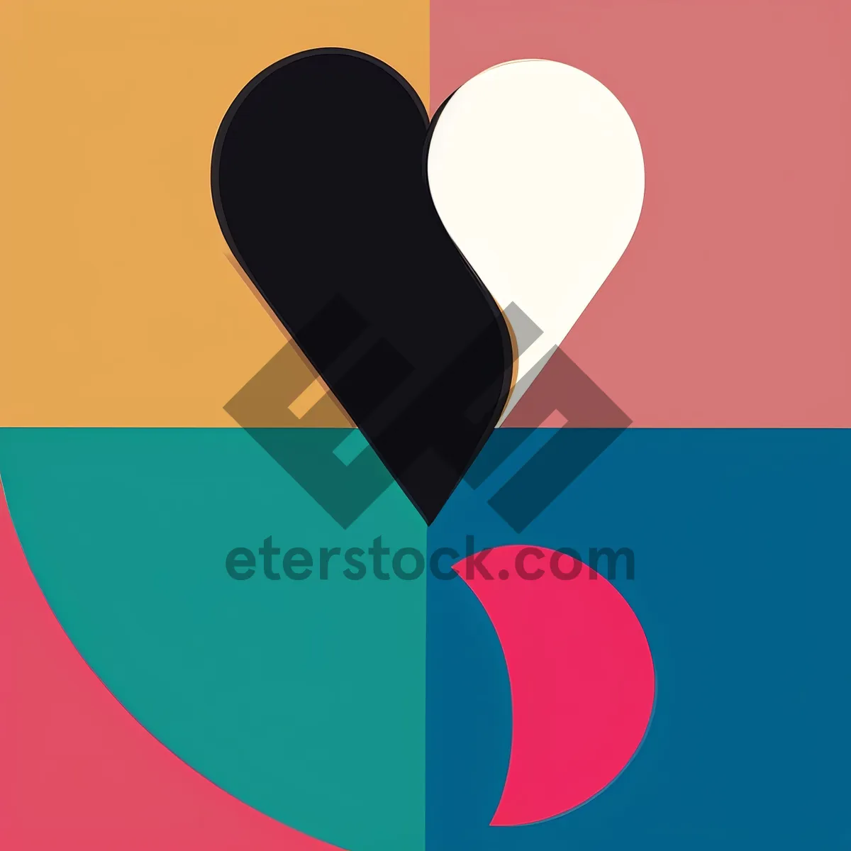 Picture of Love Symbol: Artistic Valentine Icon of Heart-shaped Romance