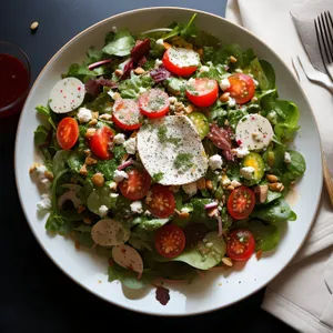 Gourmet Vegetable Salad with Grilled Chicken and Feta