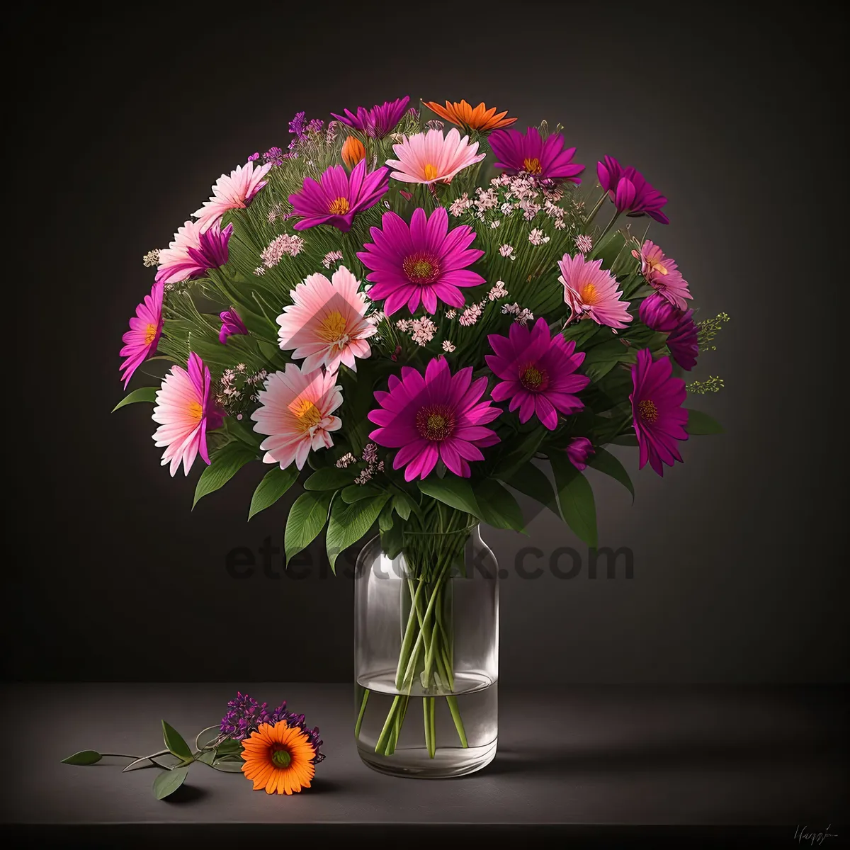 Picture of Vibrant Pink Daisy Flower Bouquet