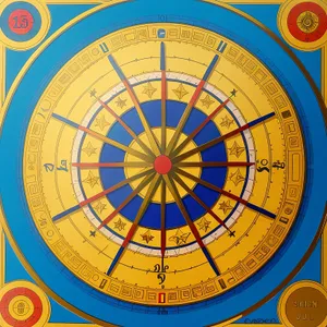 Vintage Magnetic Compass with World Map