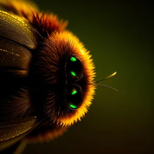 Vibrant Sunflower Bloom with Busy Bee