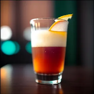 Frothy Cold Beer in Glass Mug