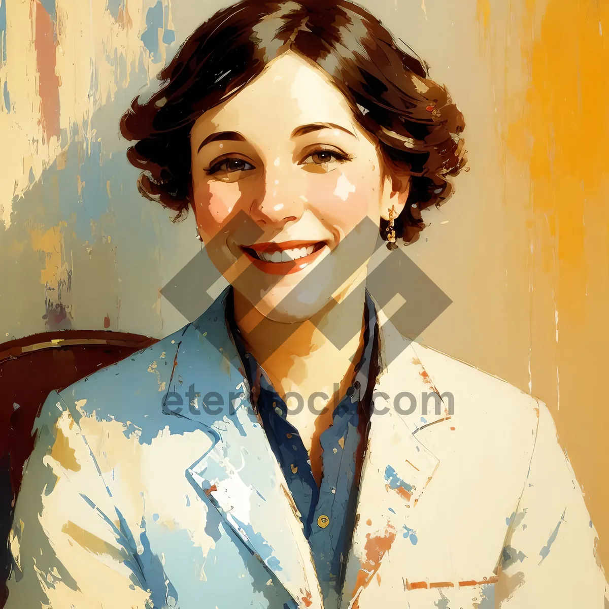 Picture of Smiling Medical Professional in Attractive Lab Coat