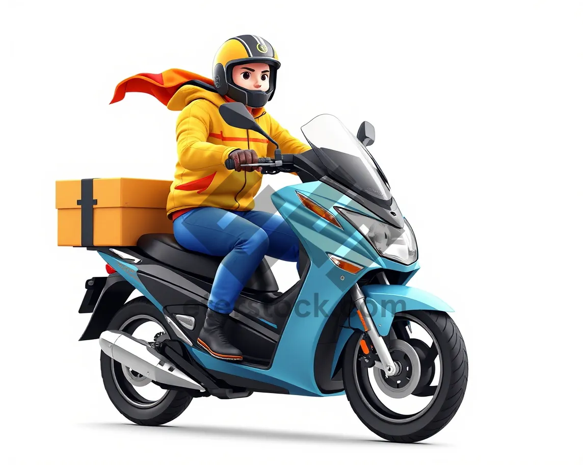 Picture of Cartoon man boy with helmet