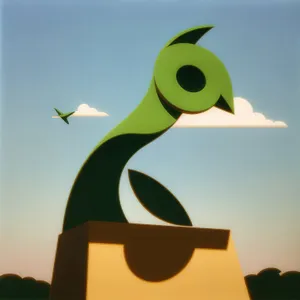 Whimsical lookout symbol in cartoon design