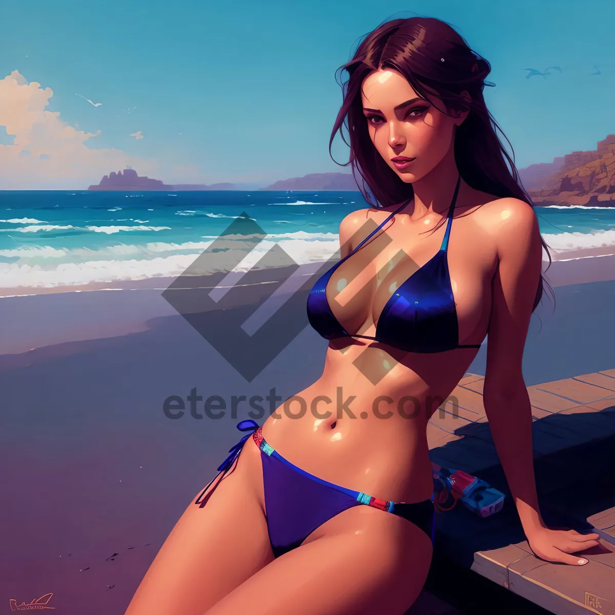 Picture of Exquisite Seaside Escape with Sensational Swimwear.
