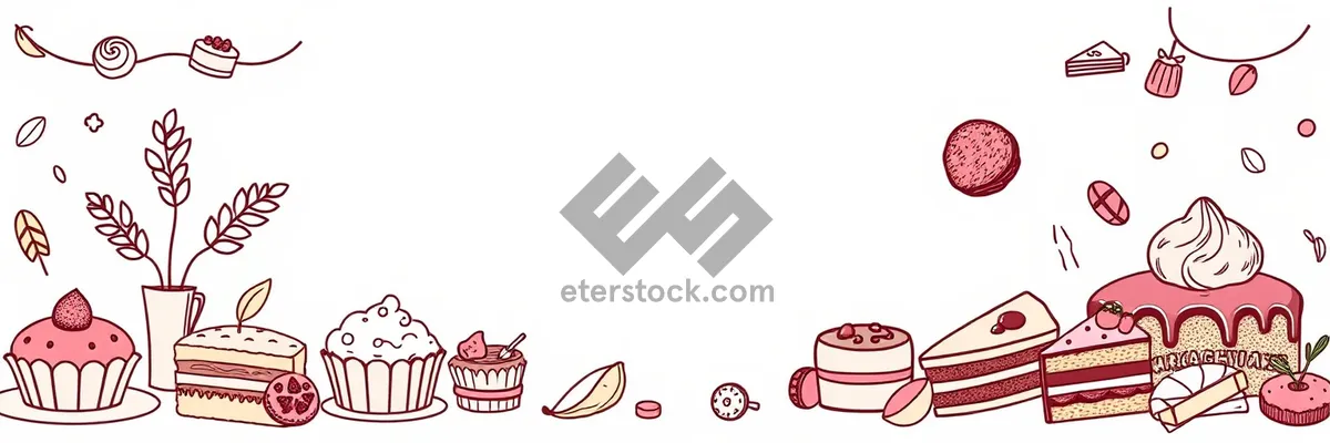 Picture of Floral Decorative Element with Love Theme