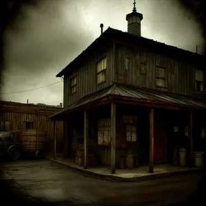 Old Residence: Historical Building with Tile Roof