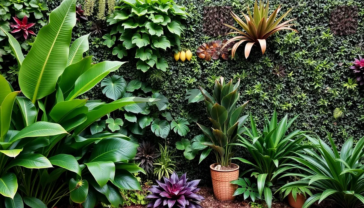 Picture of Tropical Pineapple Plant in Garden Pot