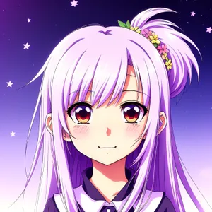 Magical Celestial Hair Charm: Artistic Fashion Model
