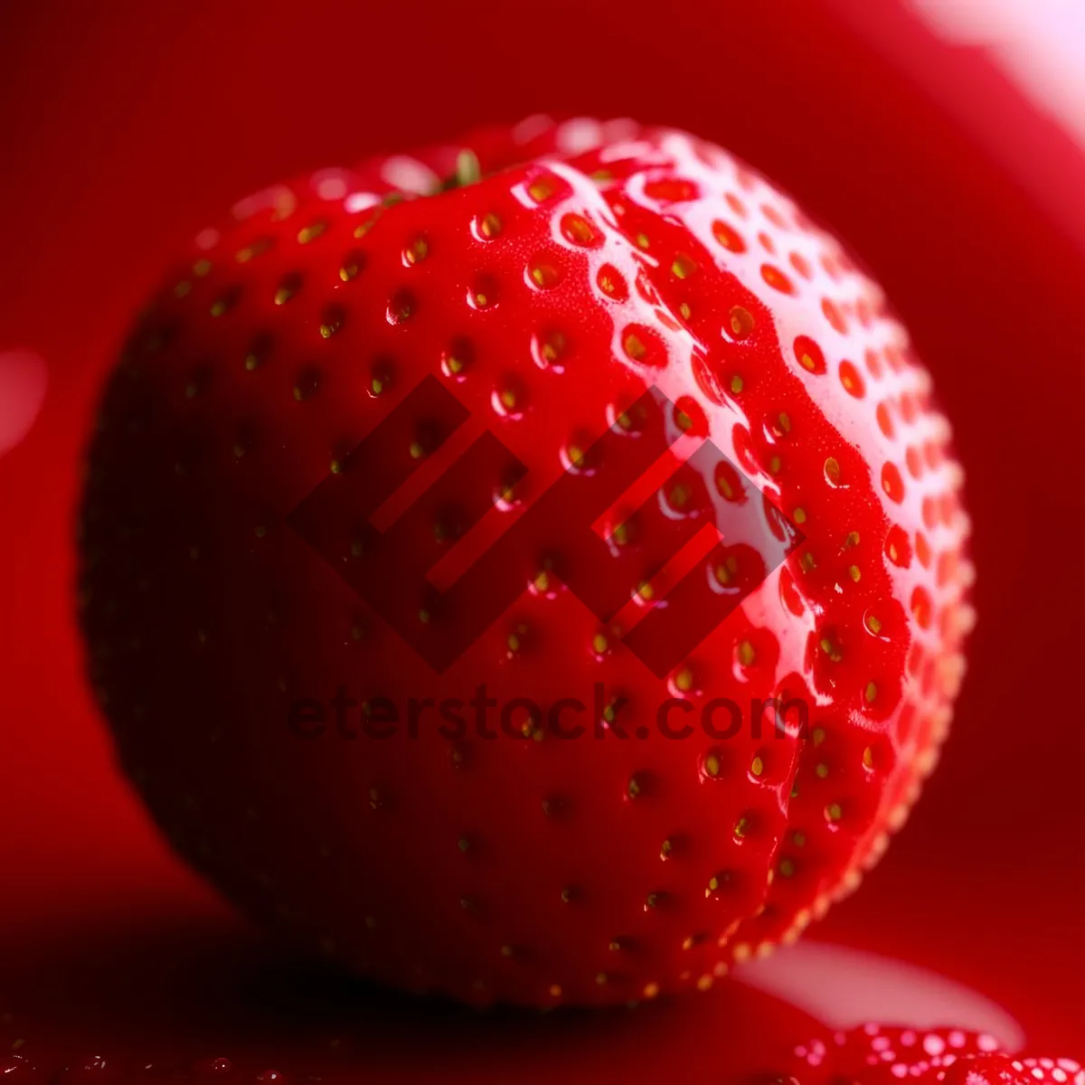 Picture of Juicy Strawberry: Fresh and Tasty Golf Ball of Vitamins