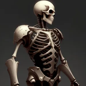 Spooky Skeleton Sculpture Posed in Frightening Anatomy