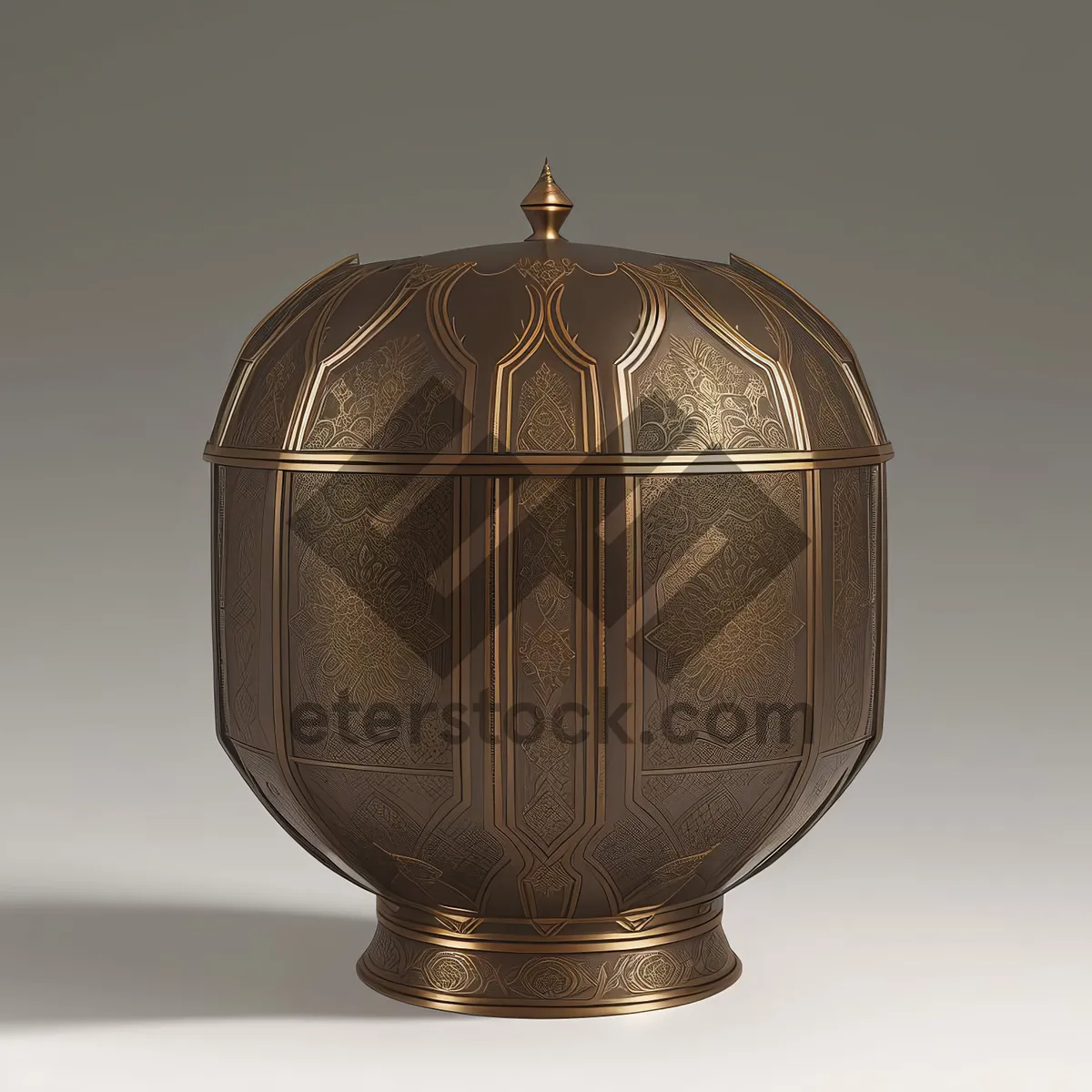 Picture of Golden Domed Palace with Ornate Table Lamp