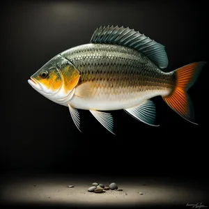 Colorful Goldfish Swimming in Aquarium