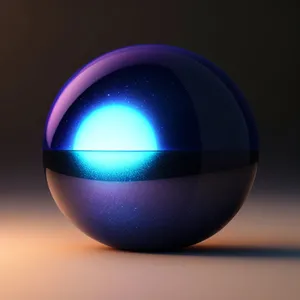 Shiny Glass Button Icon with Reflection