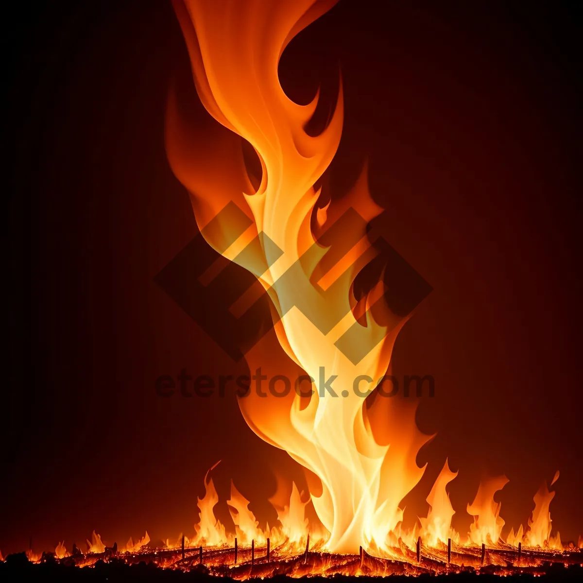 Picture of Fiery Inferno: Blazing Flames Ignite Heat