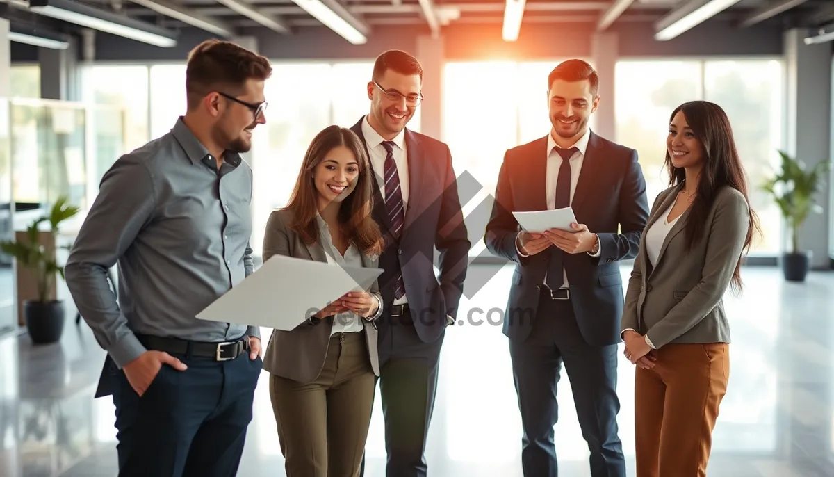 Picture of Diverse Corporate Team in Business Meeting Smiling