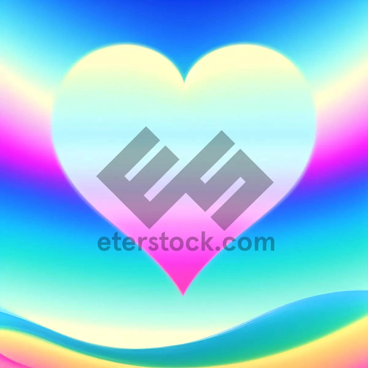 Picture of Vibrant Rainbow Abstract Artwork Illuminated with Gradient Lights