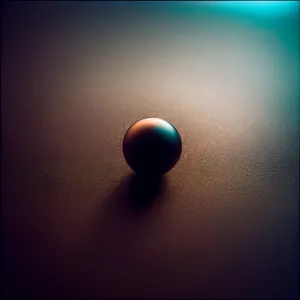 Illuminated Black Pool Table with Shiny Sphere