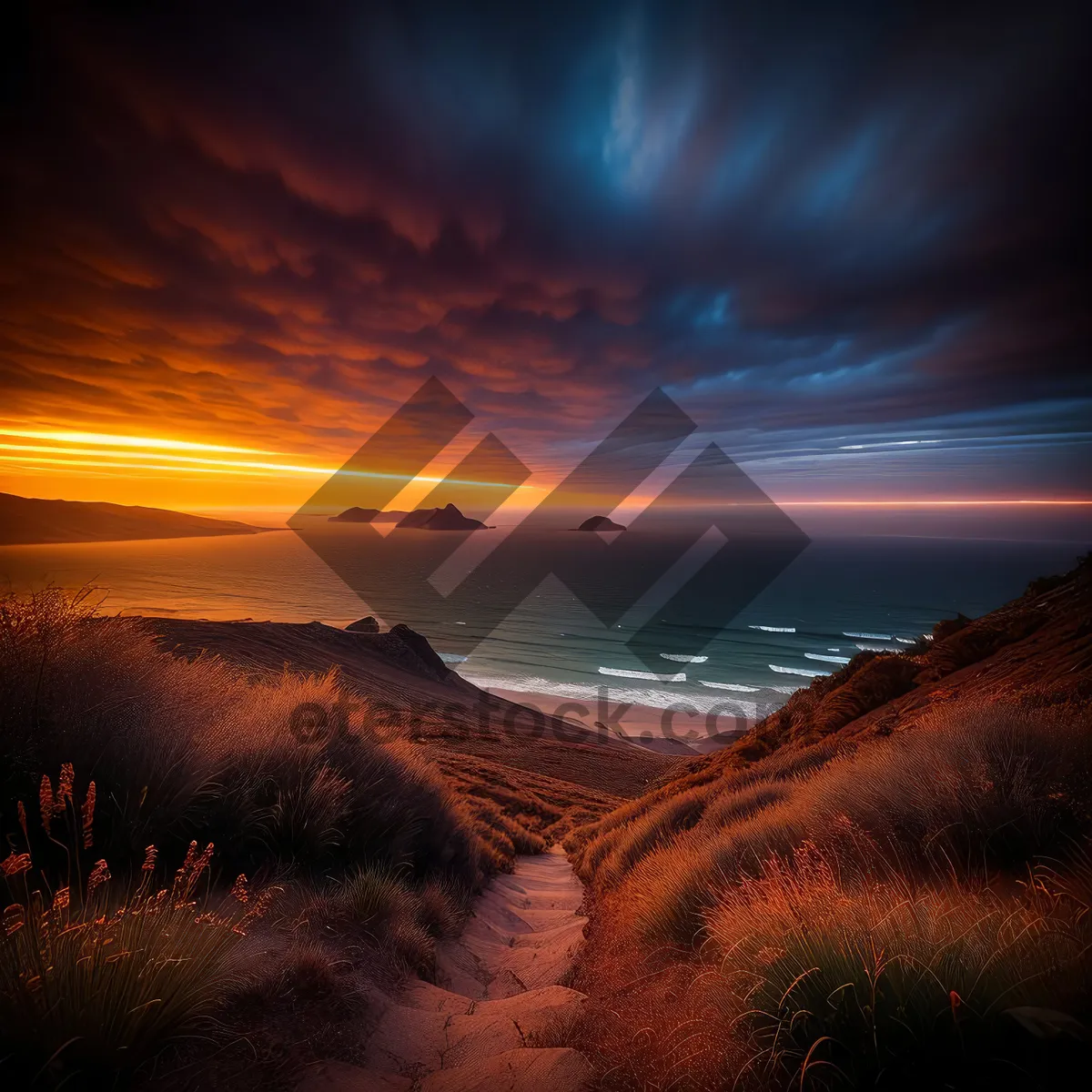 Picture of Golden Horizon Over Tropical Beach