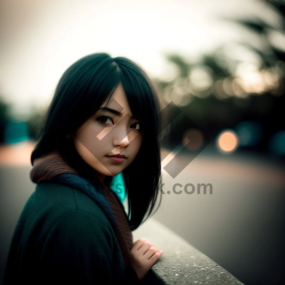 Picture of Smiling brunette businesswoman - happy and attractive