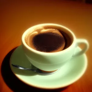 Steamy Cup of Aromatic Dark Roast Coffee
