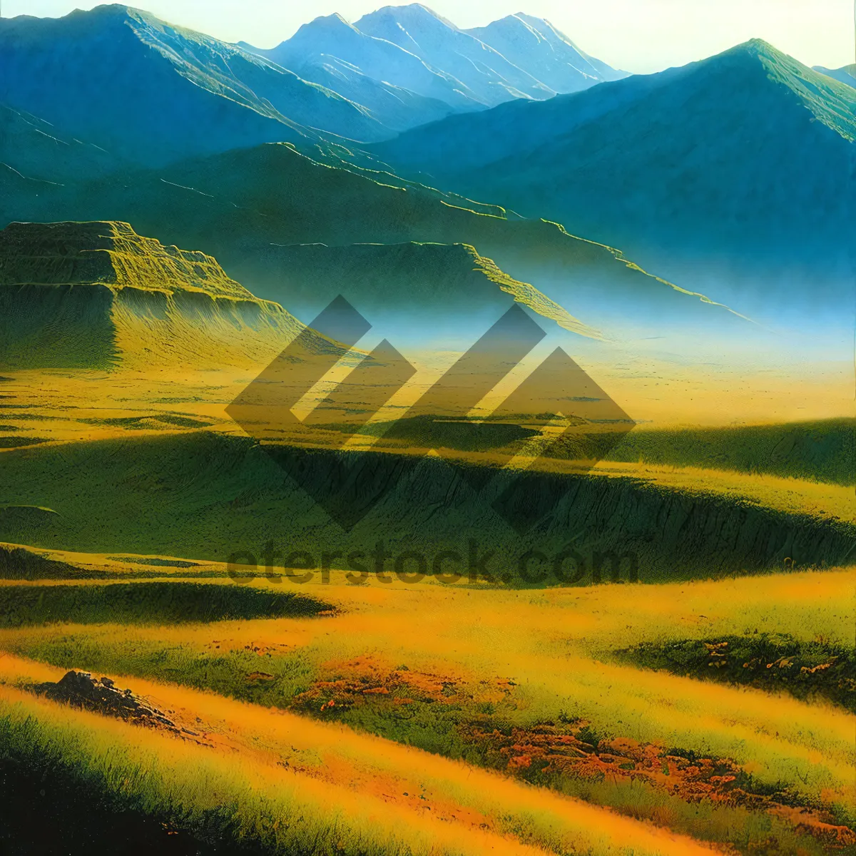Picture of Highland Landscape with Majestic Mountain Range