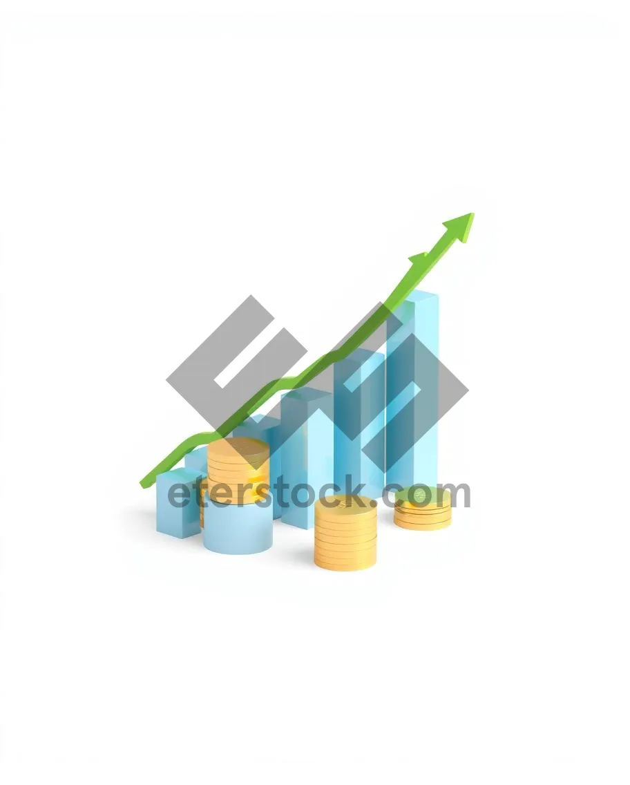 Picture of 3D Financial Growth Chart Symbol