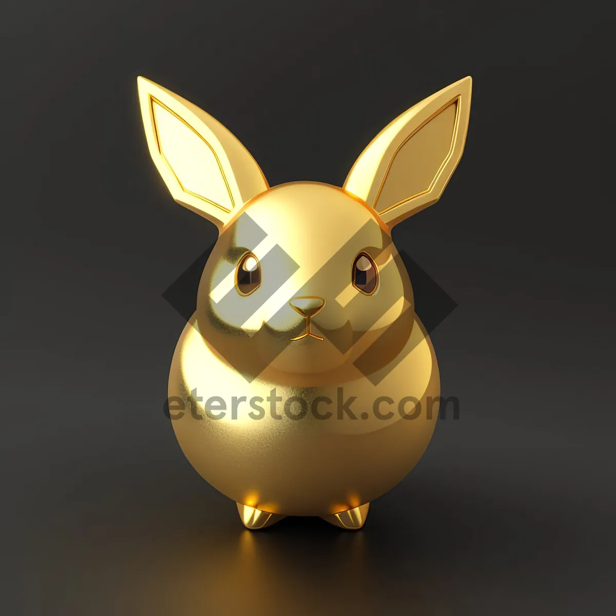 Picture of Cartoon Hen with Bunny Ears: A Whimsical Piggy Bank Icon