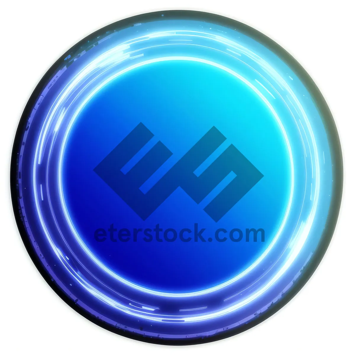 Picture of Glossy Round Glass Web Button Design