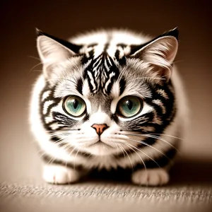 Gray Tabby Kitten with Curious Eyes