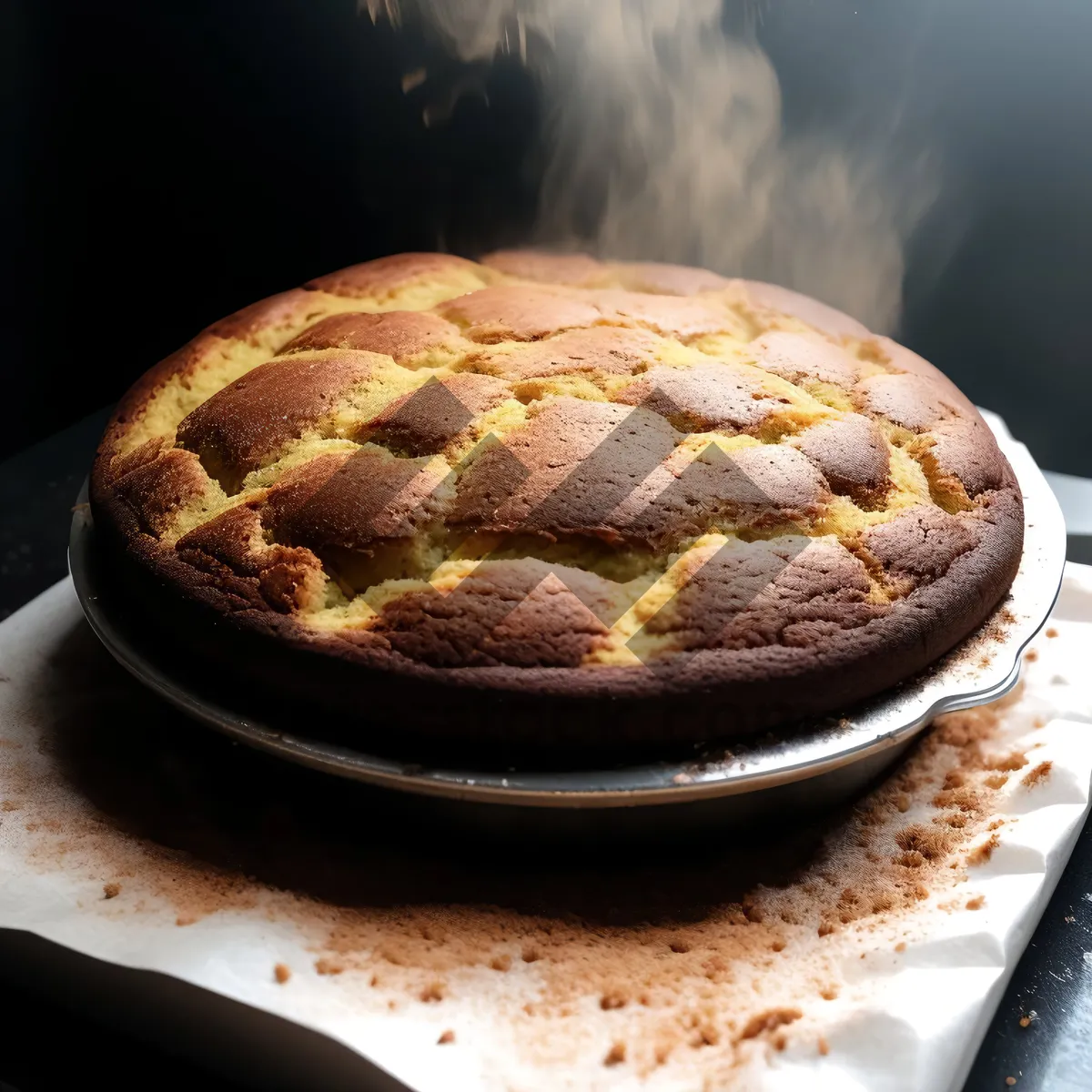 Picture of Delicious Breakfast Pastry Cake with Fresh Berries