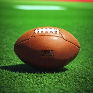 Rugby Ball on Grass, Sporting Equipment